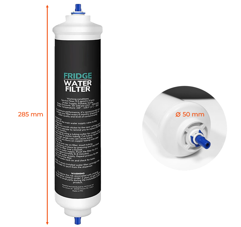 Filtro de agua para frigorífico compatible con Samsung, LG, Haier. Códigos 0060823485A, 5231JA2010B