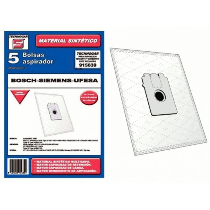 Bolsa Aspirador Bosch Siemens Ufesa Tecnhogar 915639
