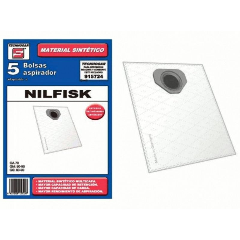 Bolsa sintetica aspirador Nilfisk 5 UNIDADES 915724