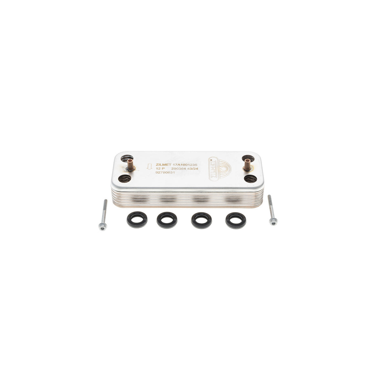 Intercambiador de placas caldera | compatible con THERMOR | Calidad Original | Codigo fabricante ST008438 | Para modelos LOGIC MICRO 24k