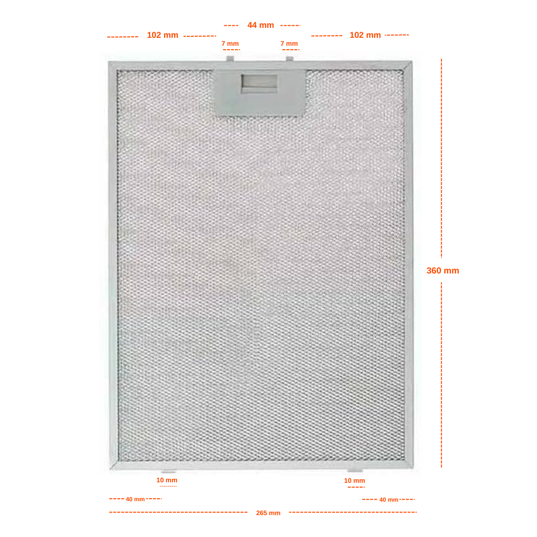 Filtro Campana Extractora Bosch Balay Siemens 360x265 mm 00703451 703451