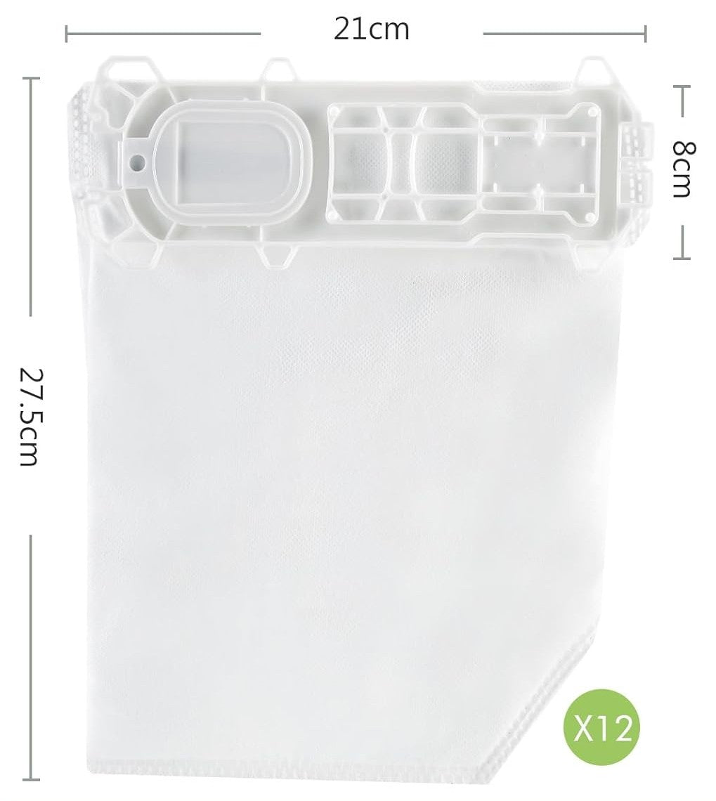 Conjunto de 12 Bolsas de Tela para Aspiradora Vorwerk  Compatible con Modelos 135, 136, 135SC, VK136