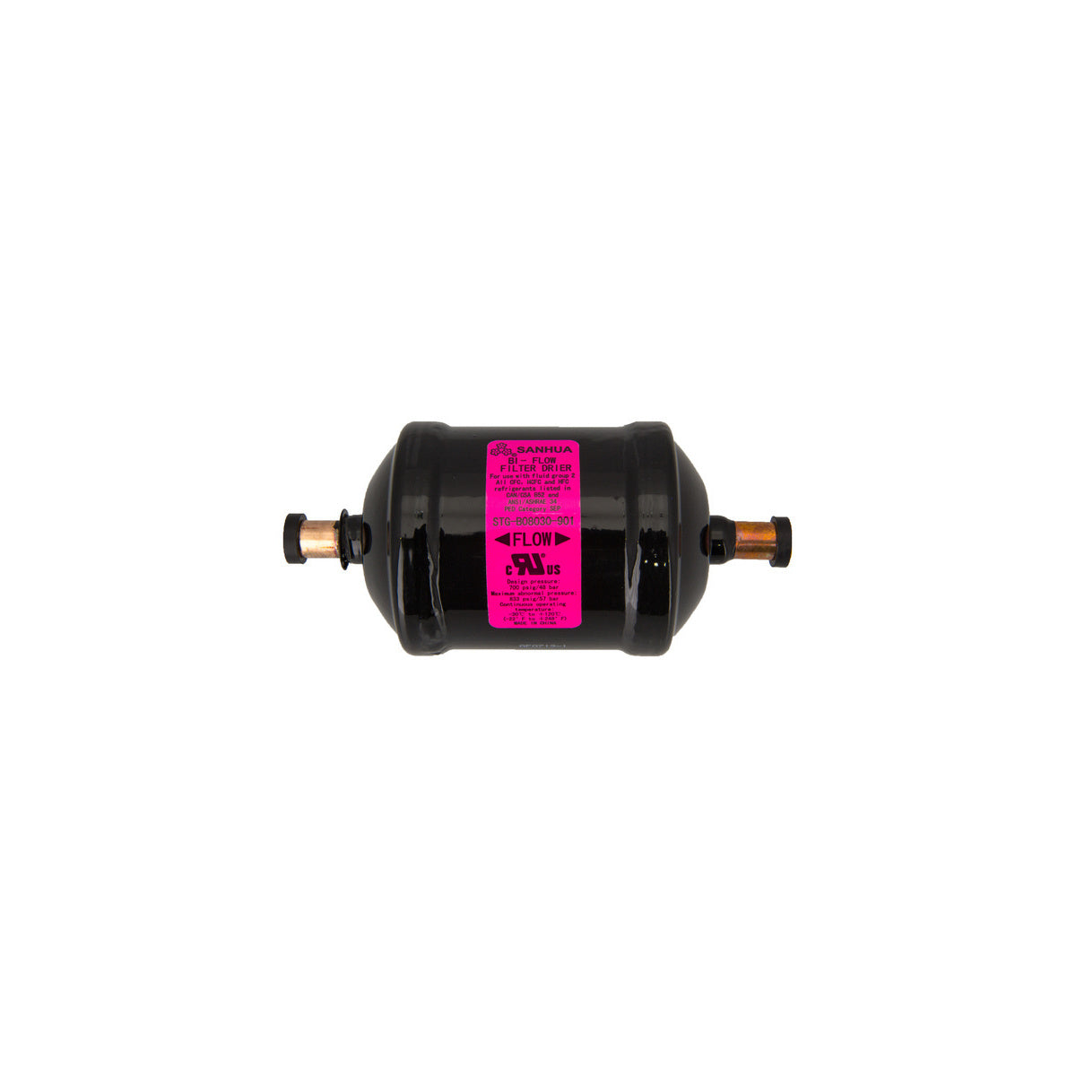 Filtro deshidratador bidireccional molecular STG | compatible con SANHUA | Calidad OEM | Codigo fabricante STG31019 | 131 cm/3 3/8"x3/8"