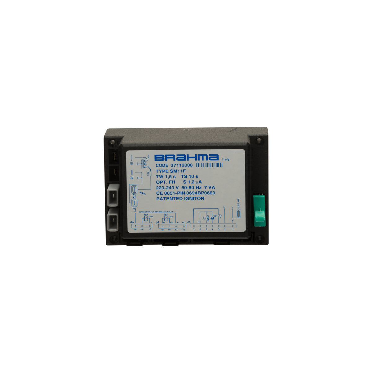 Centralita BRAHMA quemador gasóleo | compatible con STANDARD | Calidad OEM | Codigo fabricante 3044046 | Tipo SM 11F TW15 TS10 GAS MICR
