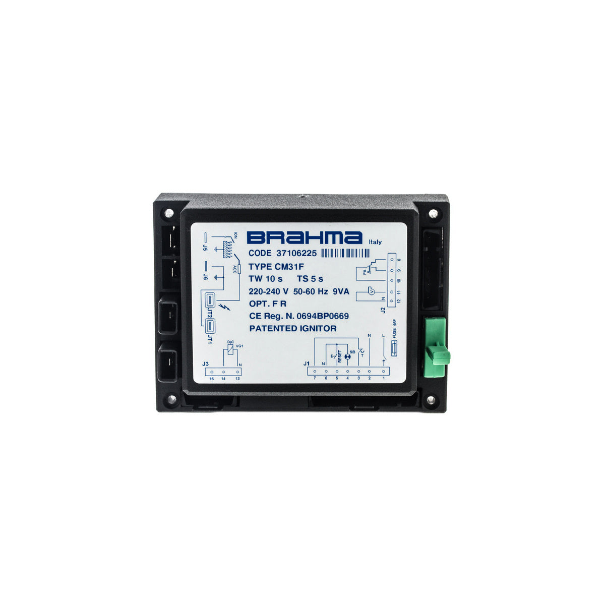 Centralita type quemador gasóleo | compatible con BRAHMA | Calidad OEM | Codigo fabricante | Para modelos CM31F TW 10s TS 5s 37106225