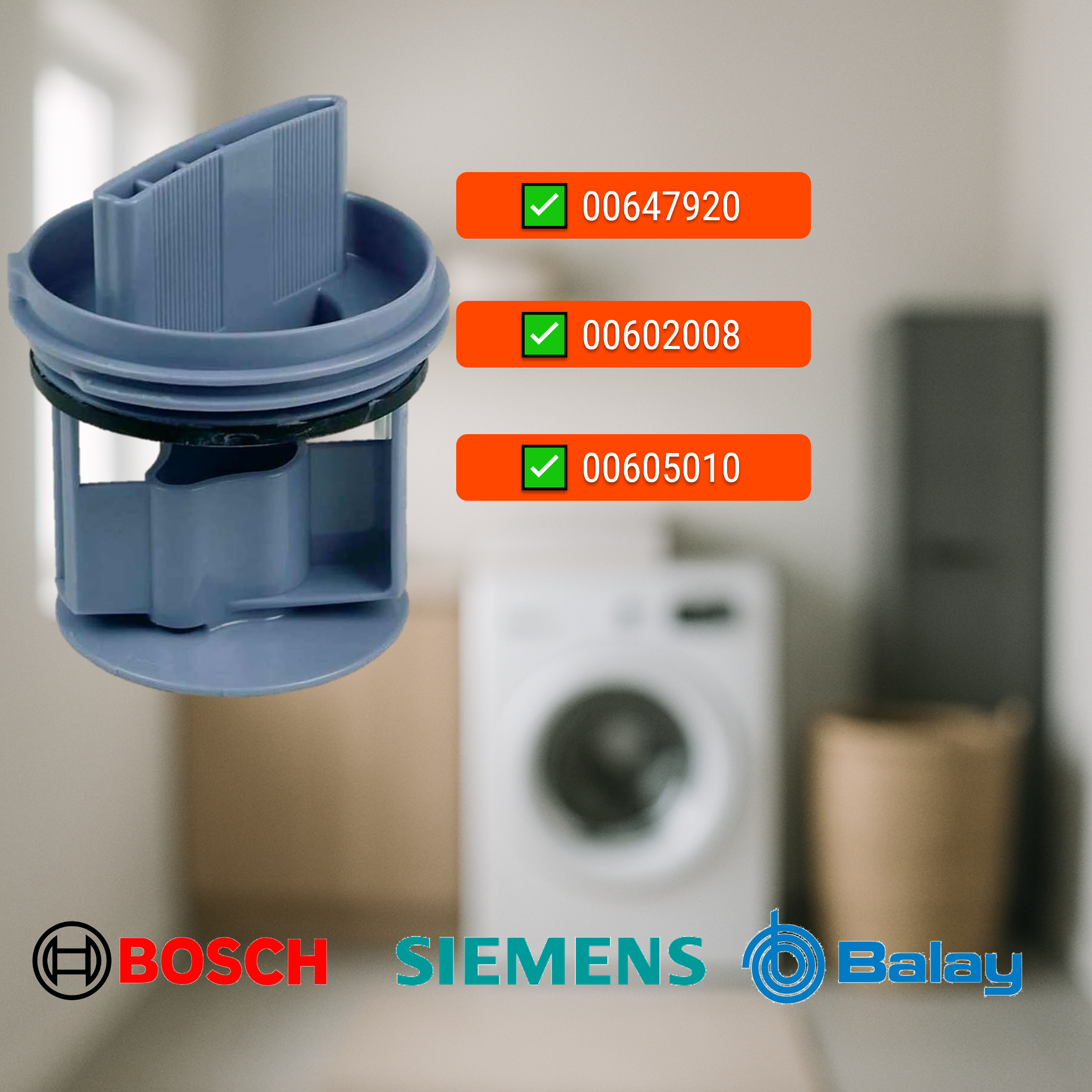 Filtro Lavadora BOSCH 3TW74120X02 647920