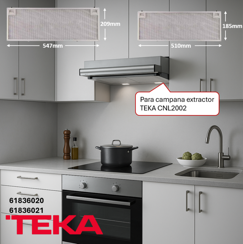 Filtros Campana Extractora Teka CNL2002