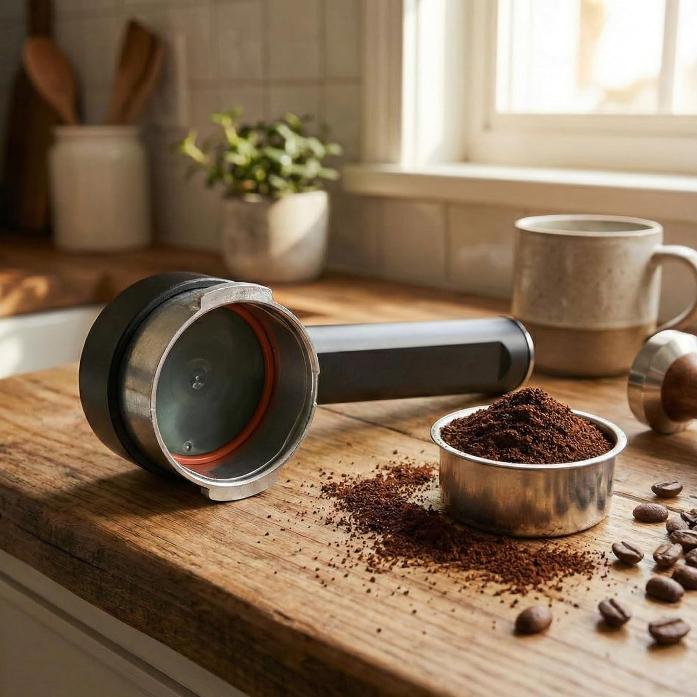 Brazo Portafiltro Con Filtro presurizado De 2 tazas Compatible con Cafetera SAECO