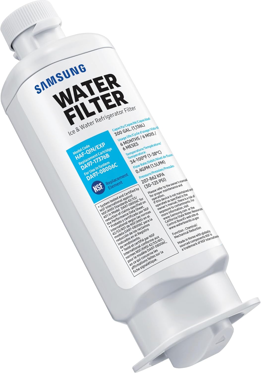 Filtro de Agua Compatible con Samsung HAF-QIN / DA97-17376B / DA97-08006C  / Original
