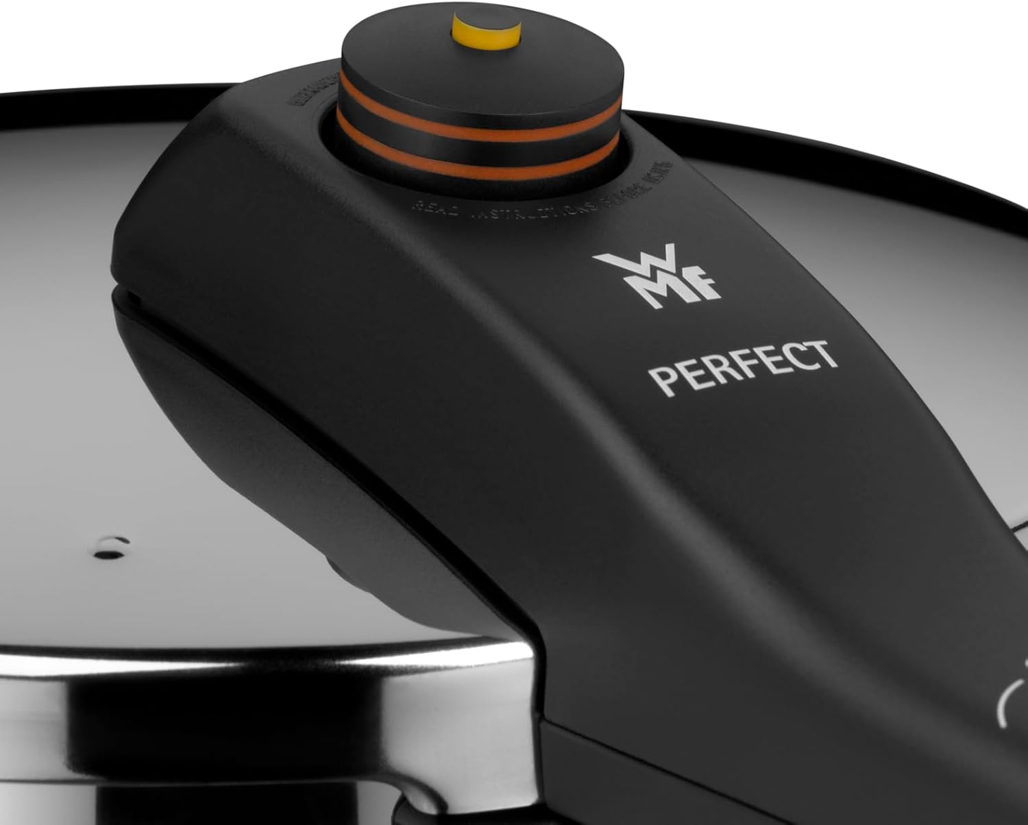 Recamania - WMF Perfect Mango de Tapa para Olla Rápida de 2,5L - 8,5L, Negro.