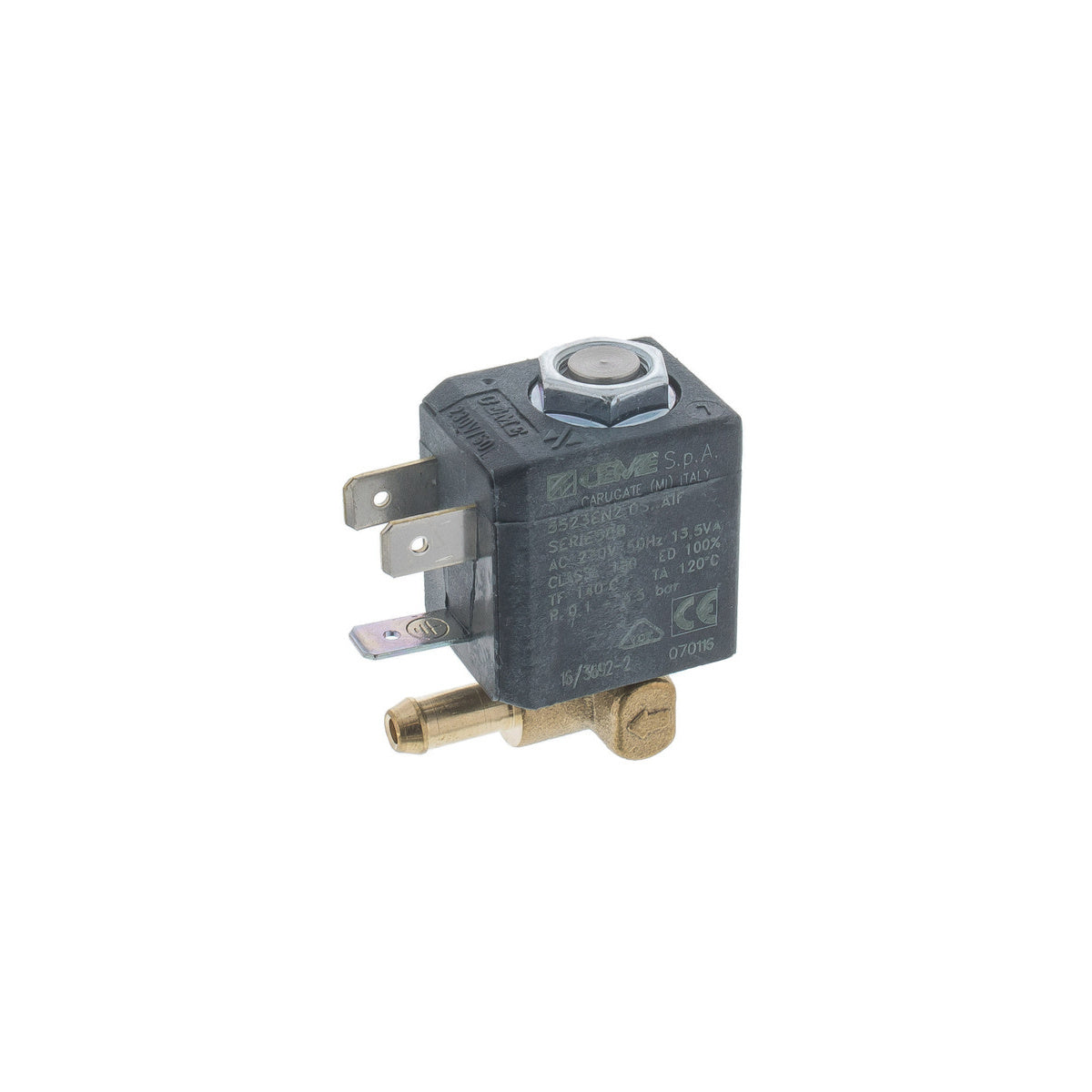 Electroválvula para VAPORETTO | compatible con STANDARD | Calidad Adaptable | Codigo fabricante 1801 | Rosca 90º 1/8" 4W Derecha