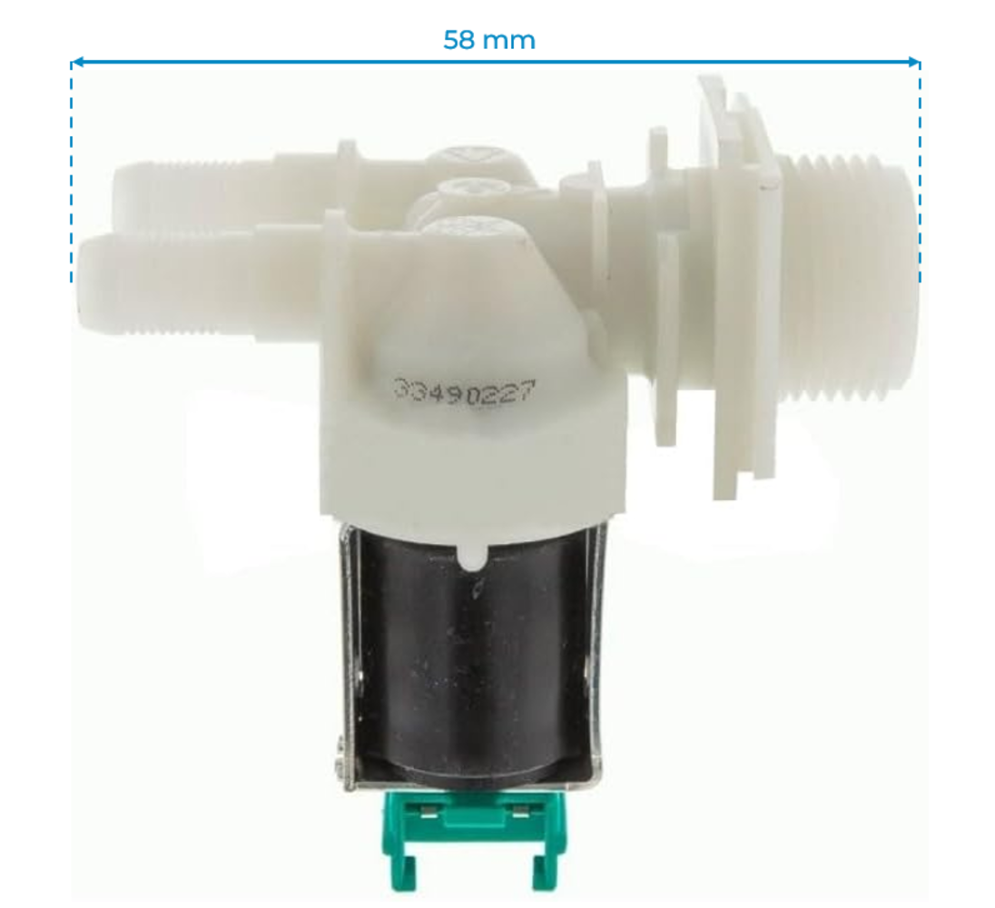 Electroválvula Lavadora BOSCH 2 Vías Salida 180º Serie EUROWASHER 171261