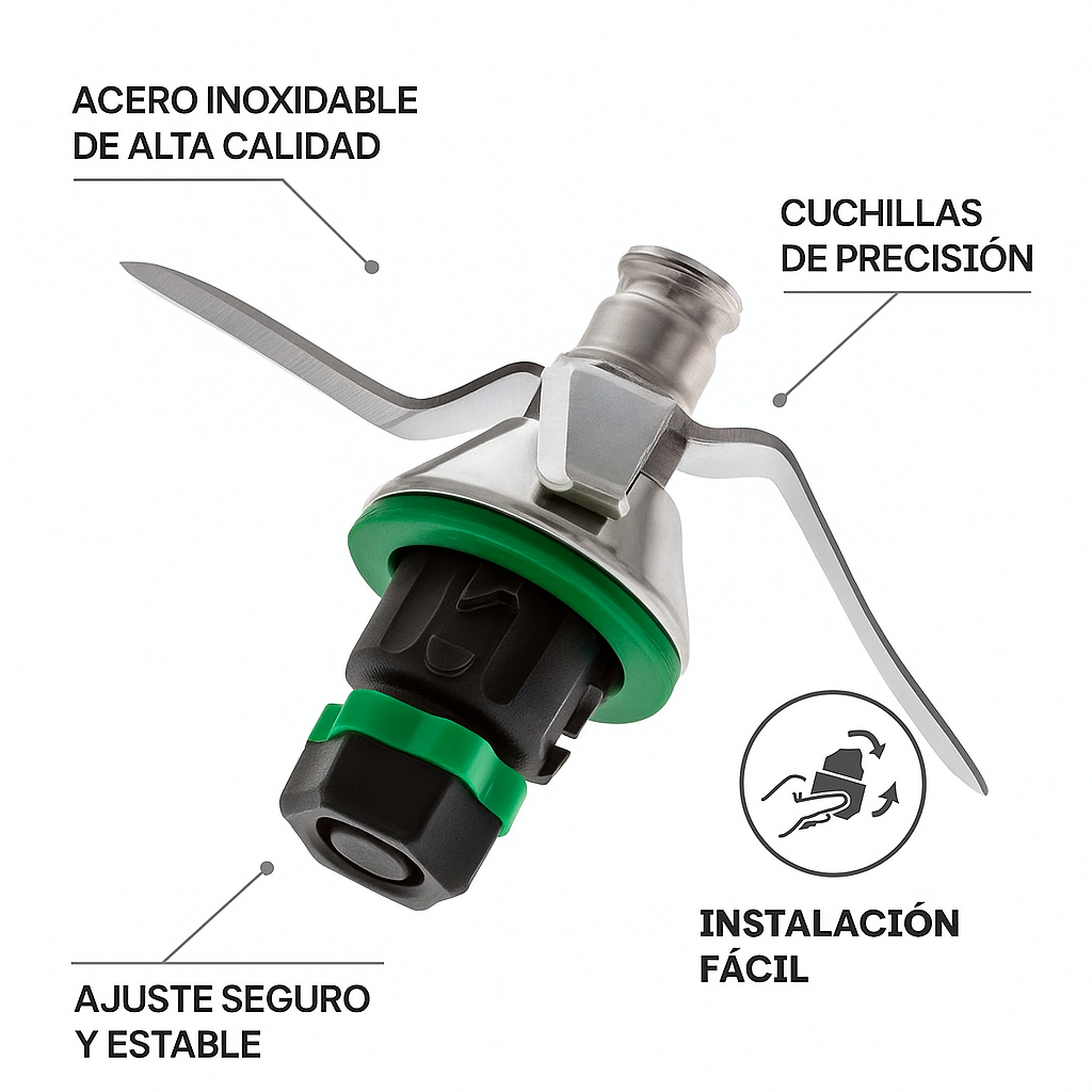 Cuchilla Compatible con Thermomix TM6 Junta de Sellado  Acero Inoxidable Resistente Hojas Afiladas
