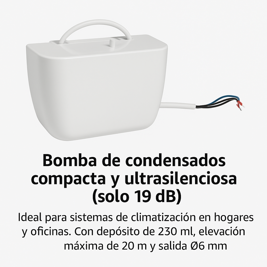 Bomba de Condensados Para Aire Acondicionado Silenciosa y Eficiente – Ideal para Hogar y Trabajo