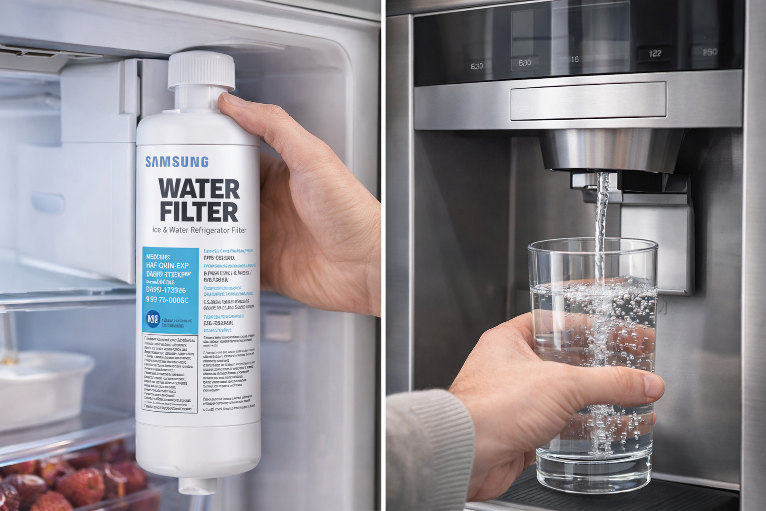 Filtro de Agua para Frigorífico Compatible con Samsung French Door – DA97-17376B – Original
