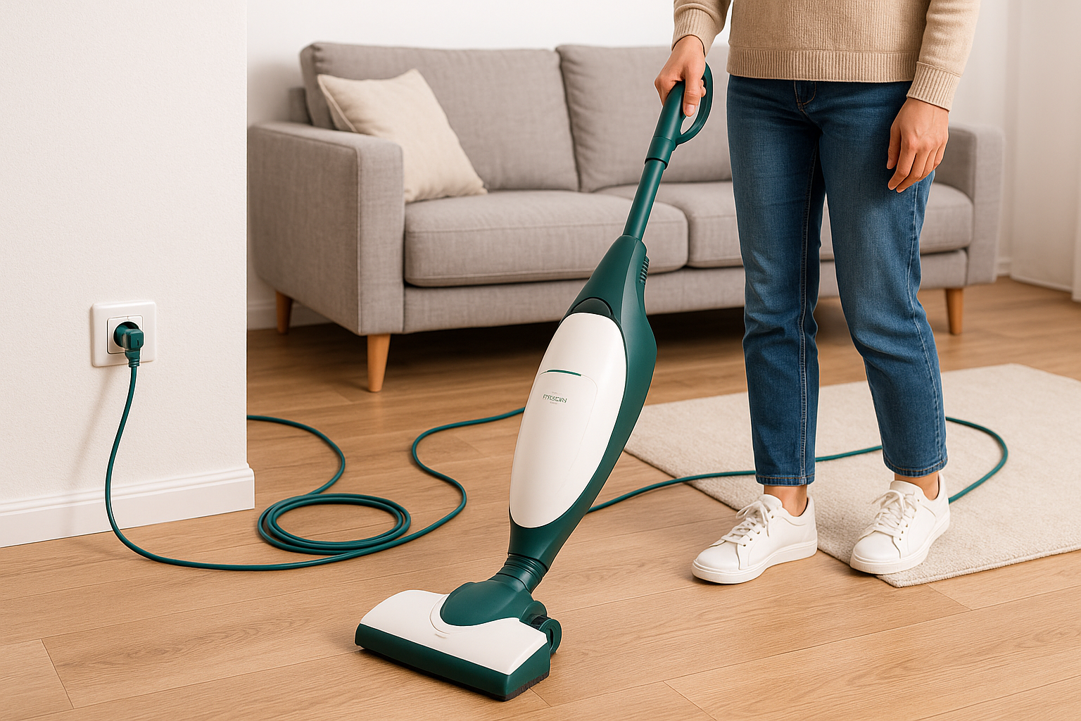 Cable para aspiradora de 10m compatible con Vorwerk Kobold VK140 y VK150