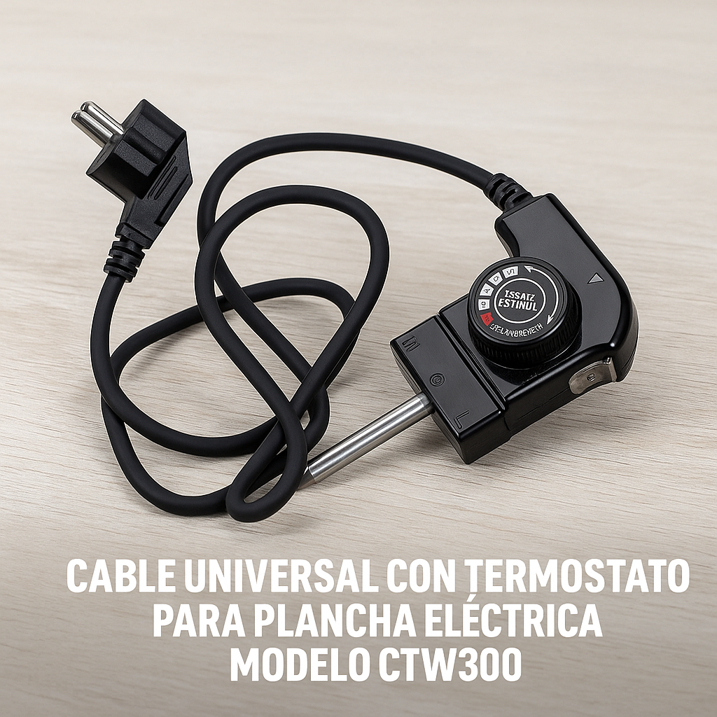 Cable Plancha Asar con Termostato Universal 10A  250V