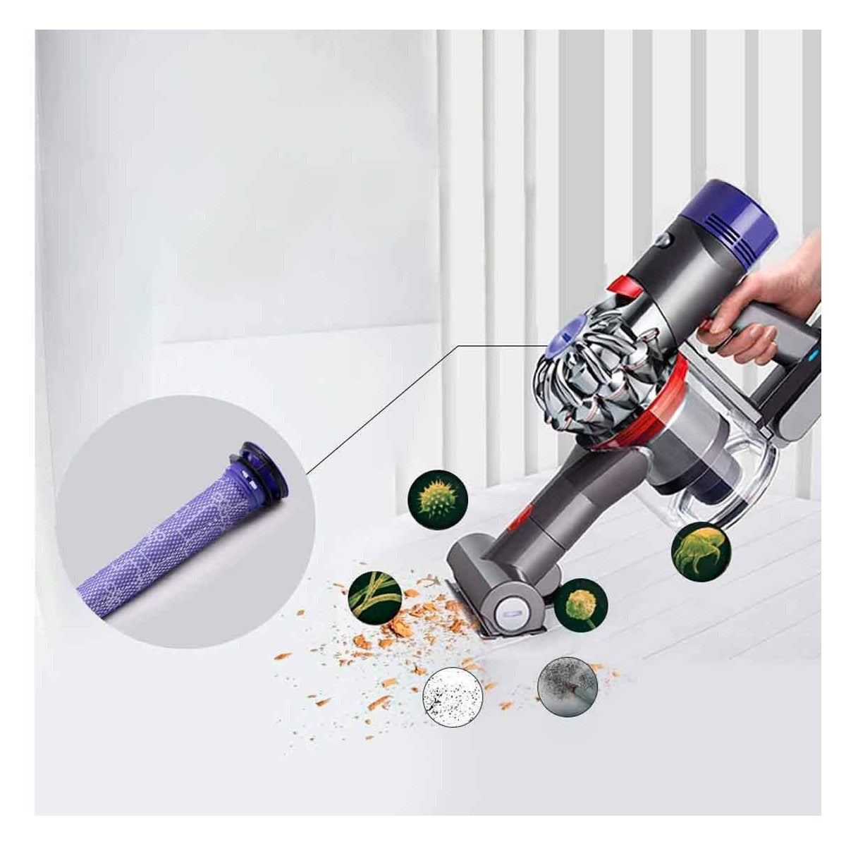 Filtro Aspiradora Dyson V6 V7 V8 Pre Motor Lavable