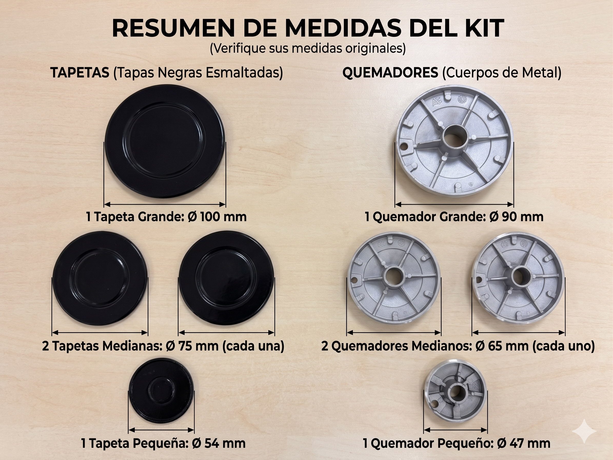 Conjunto 4 Quemadores Cocinas Gas Teka Balay Fagor (Multimarca)