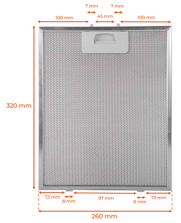 Filtro Campana Extractora TEKA 320x260 mm (2 Unidades)