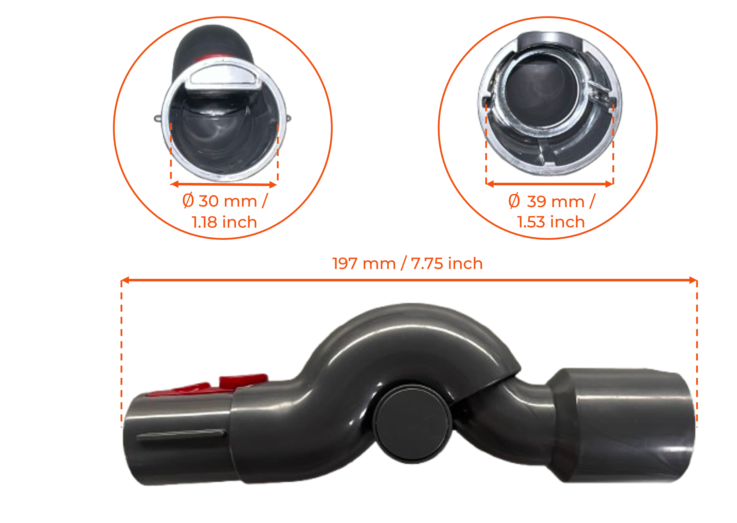 Adaptador Superficie Alto Aspirador Dyson V7 V8 V10 V11 V15