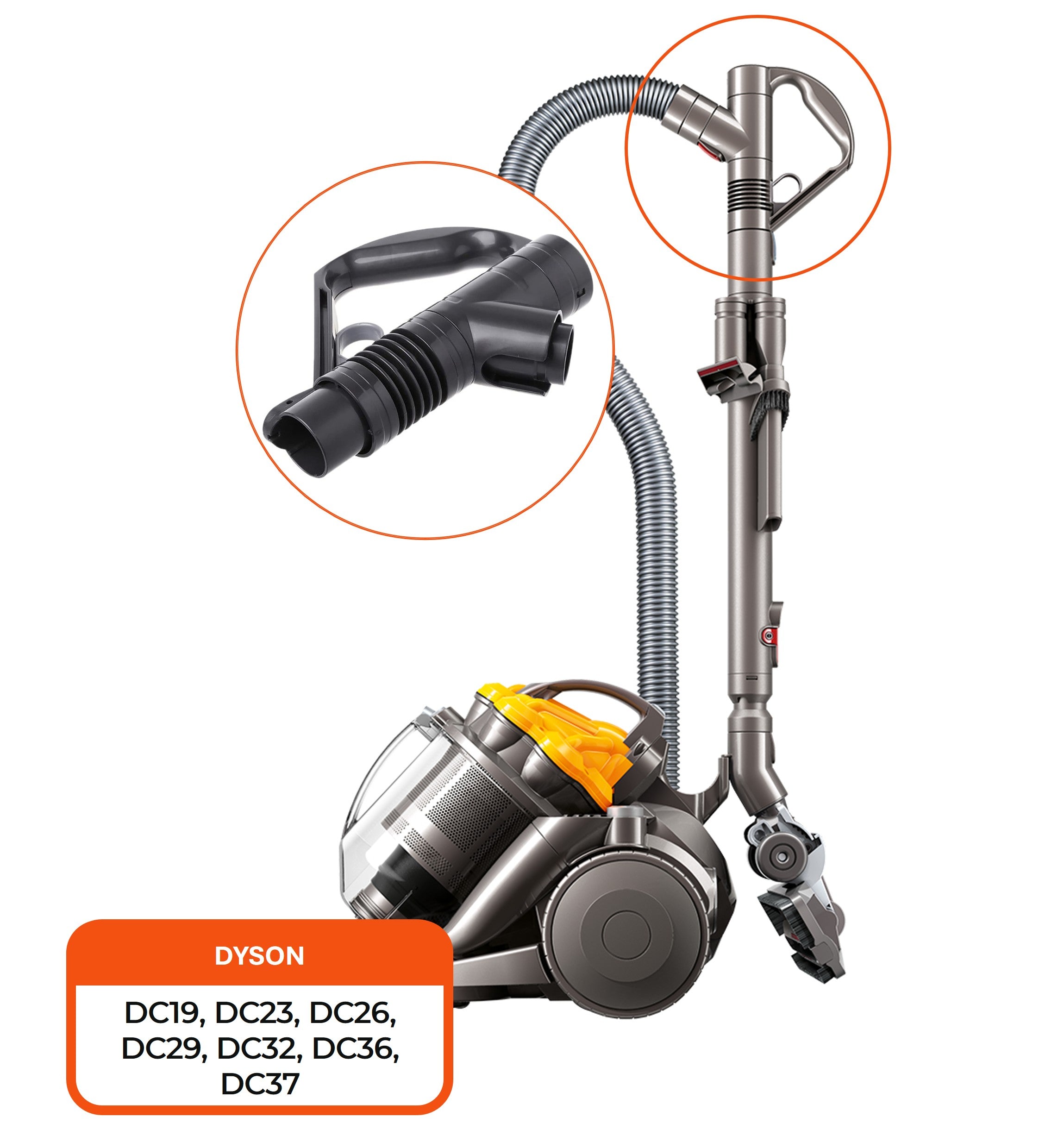 Asa De Aspiradora Compatible Dyson DC19, DC23, DC26, DC29, DC32, DC36, DC37, 917276-01