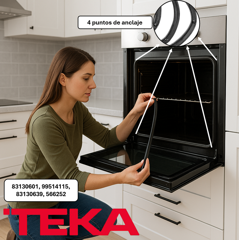 Goma Puerta Horno TEKA HC HI HA 410x290mm 83130601