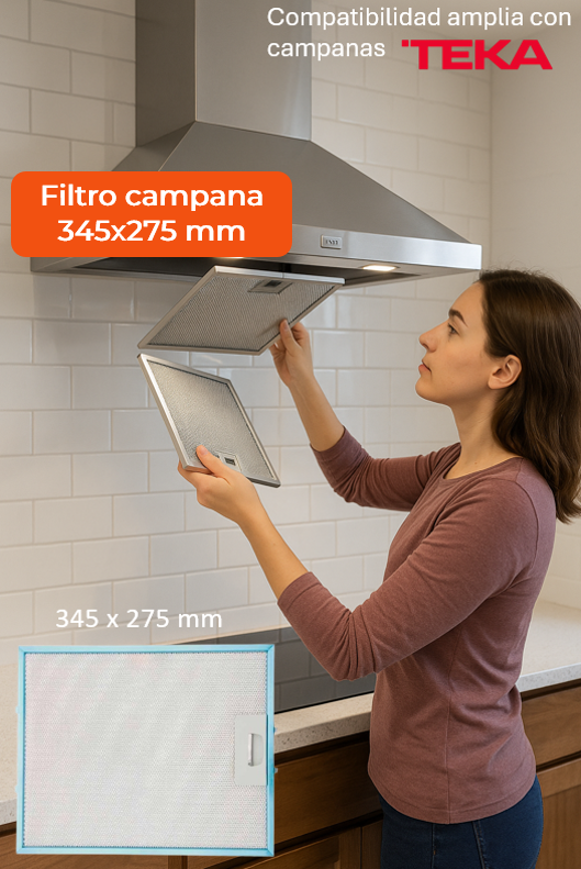 Filtro Campana Extractora TEKA DBB60 275x345 mm 81460133