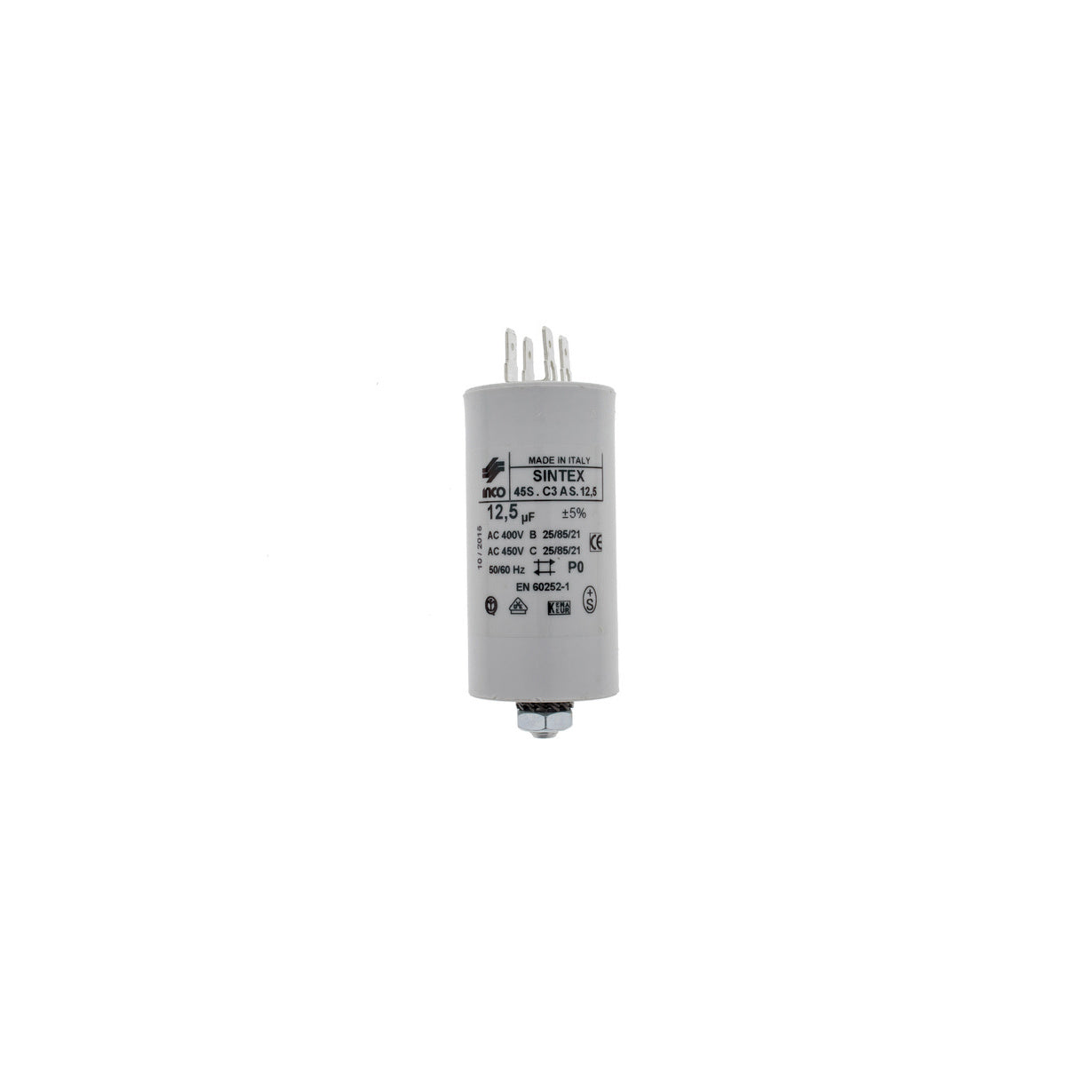 Condensador Trabajo Lavadora Universal 12,5 µF 450V