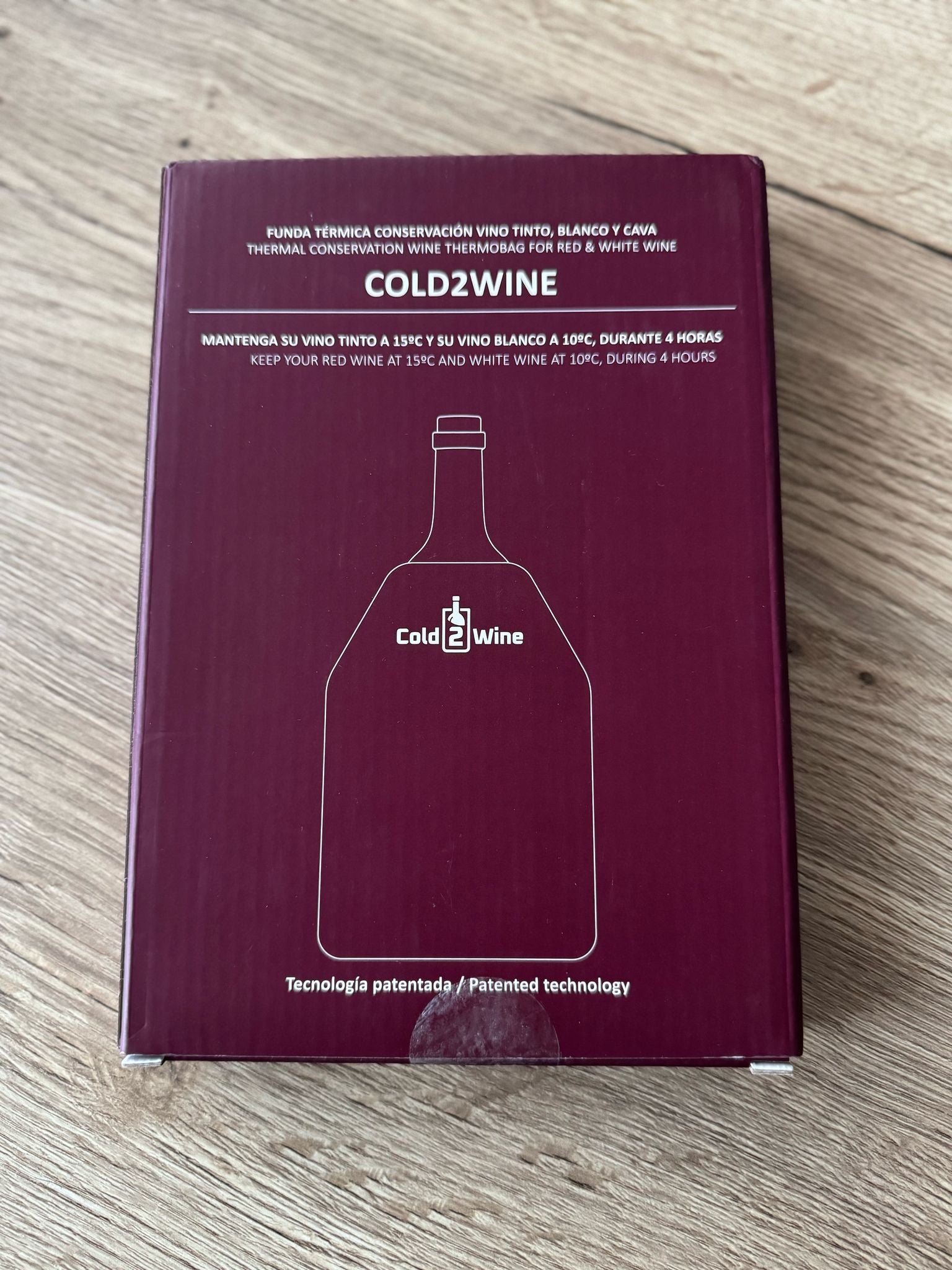 Funda térmica para conservar vinos y cava